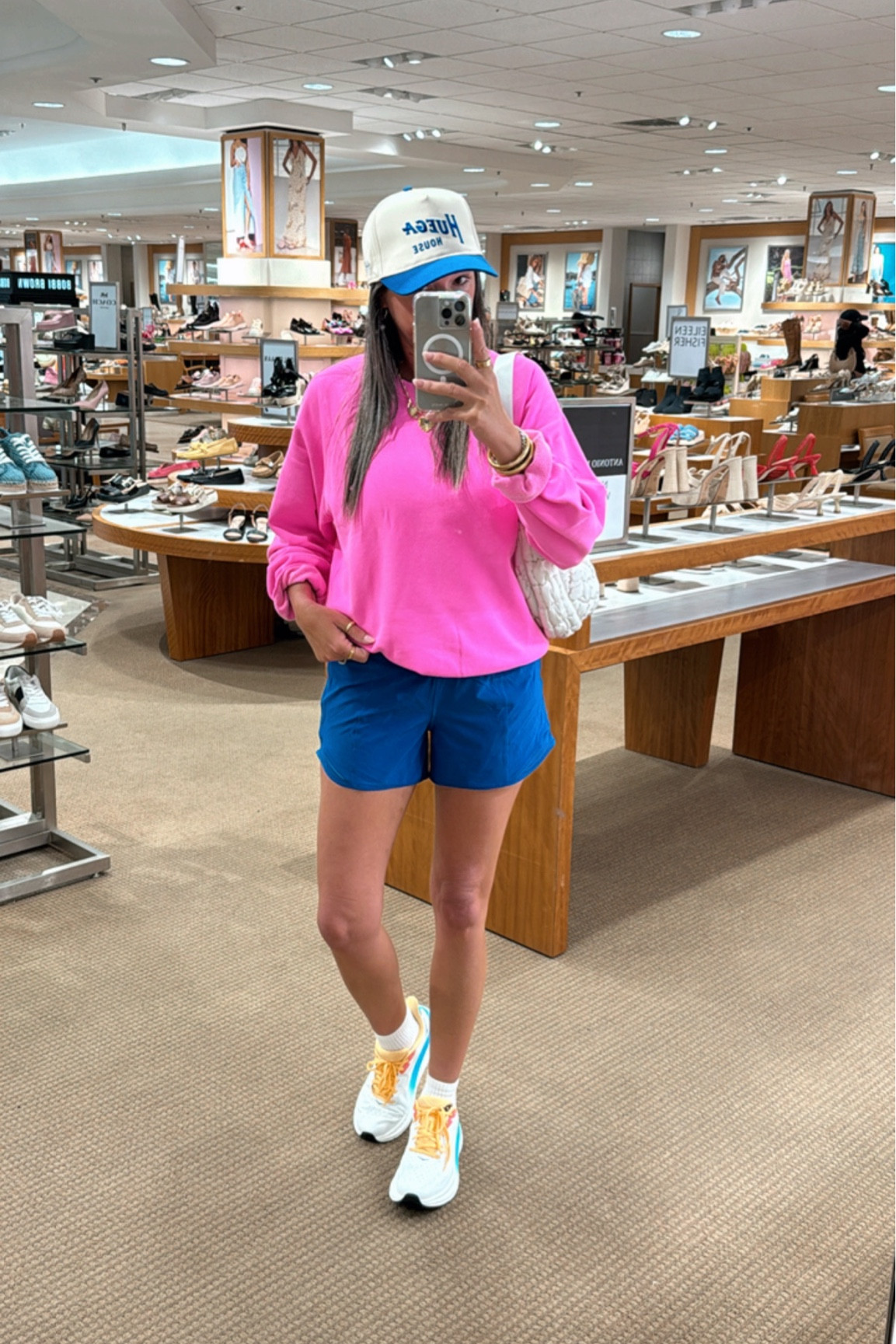 Outfit of the day. Size 6 in shorts 
Small tall in sweatshirt. Shoes are TTS

#LTKFitness #LTKActive #LTKStyleTip