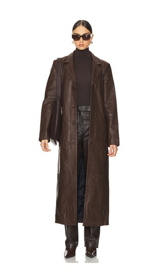 Vargen Trenchcoat in Brown | Revolve Clothing (Global)