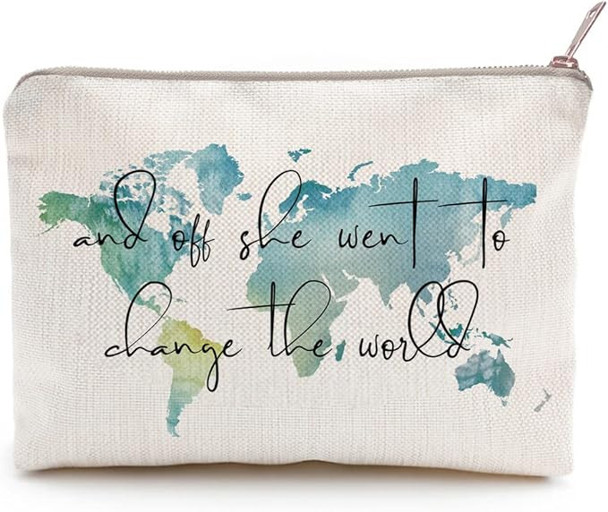 Graduation Gift For Her, Makeup Bag Gift, Graduation Gift, Daughter Gift, Sister Gift, World Map ... | Amazon (US)