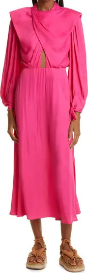 Strong Shoulder Long Sleeve Dress | Nordstrom