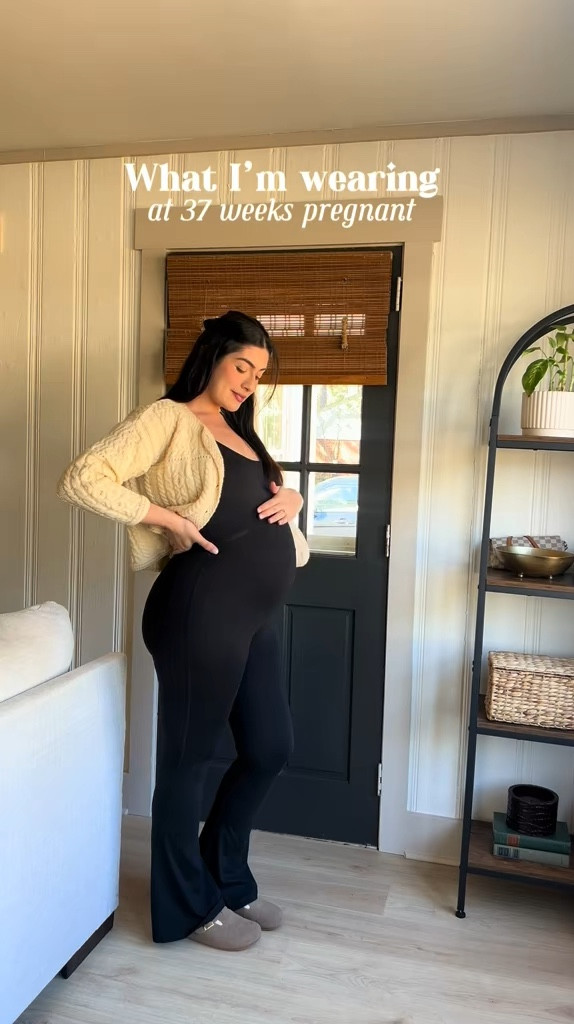 comfy maternity outfit! this jumpsuit isn’t maternity but it’s super stretchy and has grown with me, from using it pre pregnancy to now 

#LTKBump #LTKFindsUnder50