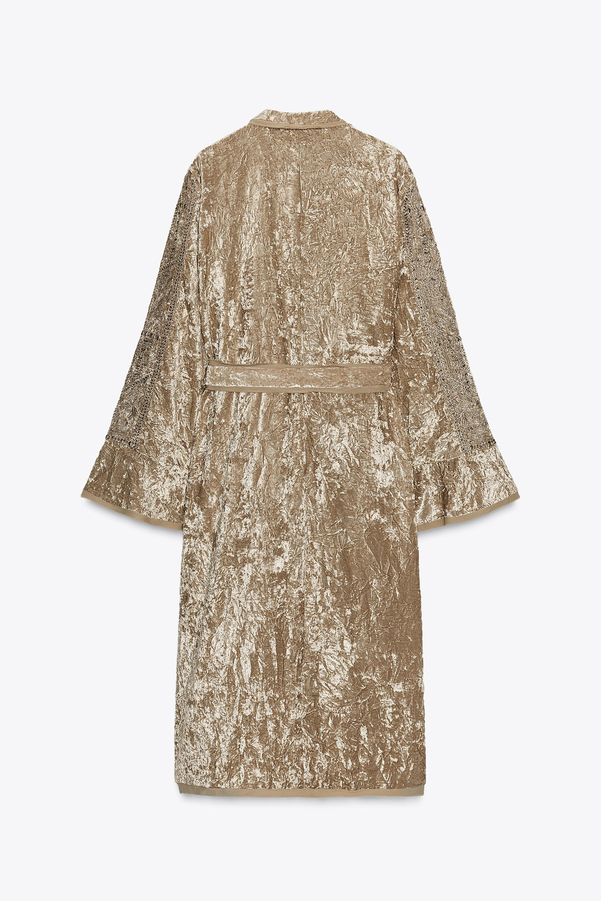 ZW COLLECTION LIMITED EDITION EMBROIDERED VELVET KIMONO | Zara US