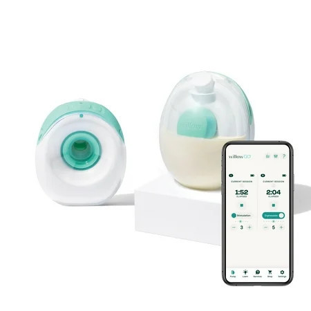 Willow Go Wearable Cord Free Double Electric Breast Pump, Clear | Walmart (US)