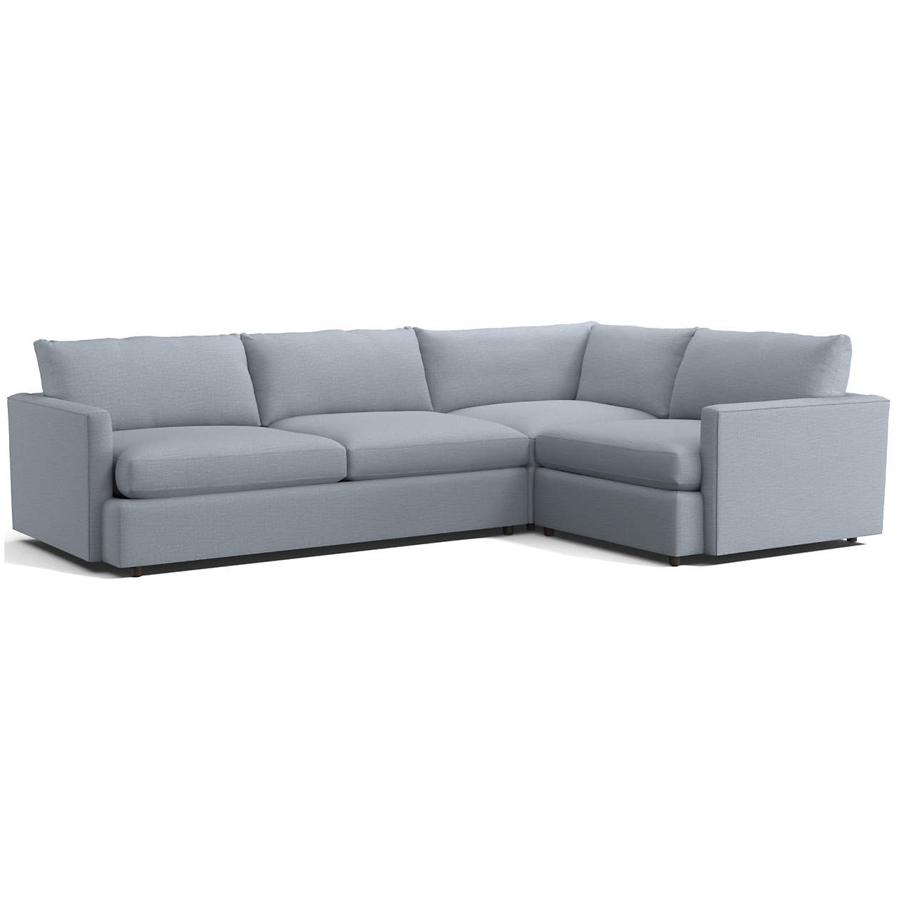 Lounge Classic 3-Piece Wedge Sectional Sofa | Crate & Barrel | Crate & Barrel