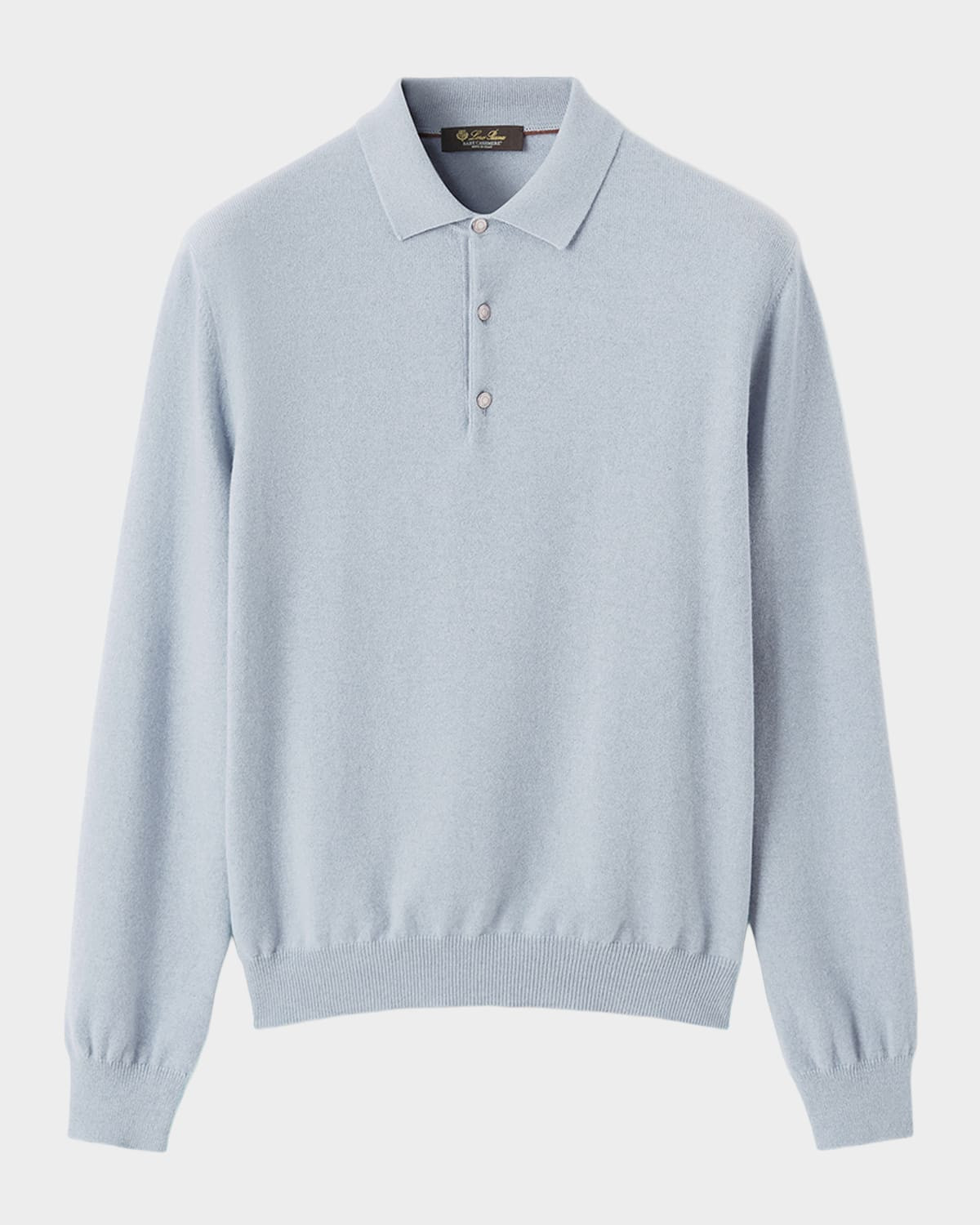Men & apos;s Baby Cashmere Metal-Button Polo Sweater | Neiman Marcus
