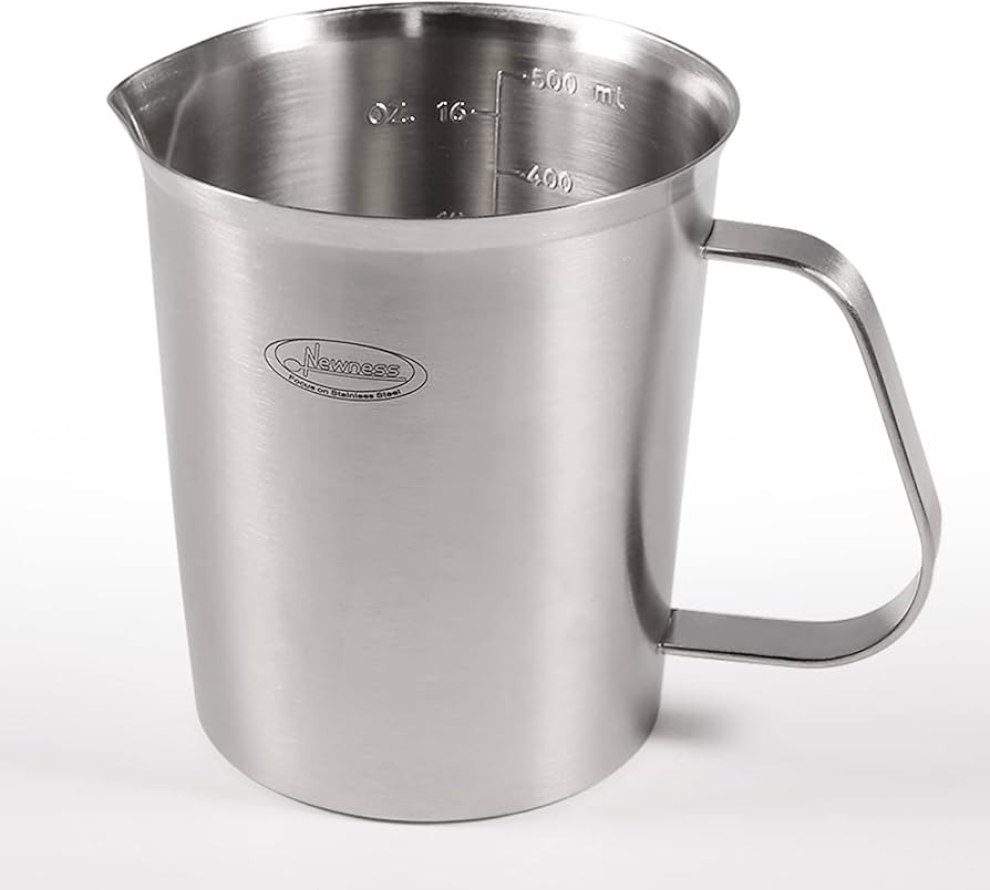 Newness Stainless Steel Measuring Cup, Metal Measuring Cup with Handle (Upgraded, 3 Marking Inclu... | Amazon (US)