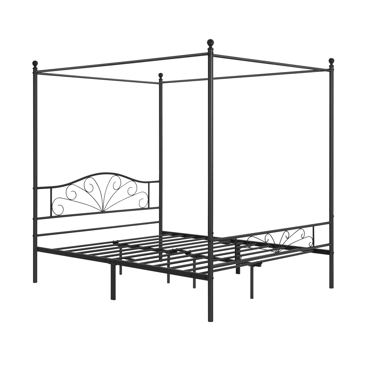 Yaheetech Metal Canopy Bed Frame, Four-poster Canopied Platform Bed with Arched Headboard | Target