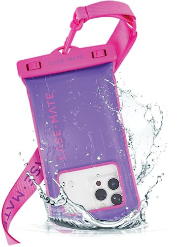 Case-Mate IP68 Waterproof Phone Pouch - Floating Waterproof Phone Case w/Crossbody Lanyard - Beach Cruise Ship Travel Essentials - Compatible with All Devices - Touchscreen Friendly - Purple Paradise | Amazon (US)
