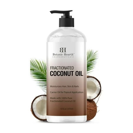 Botanic Hearth Fractionated Coconut Oil For skin 16 fl oz | Liquid Carrier Oil for Diluting Essential Oils - Skin Lip Body & Hair Oil Moisturize | Walmart (US)