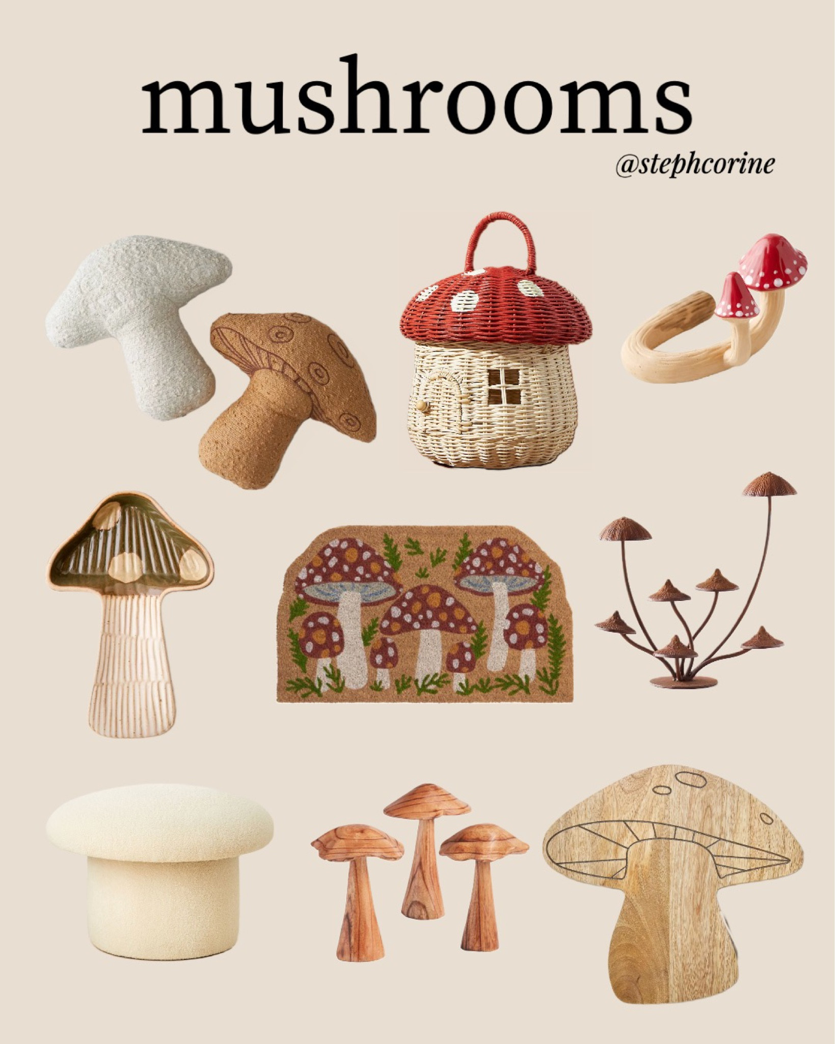 Addicted to cute mushrooms #mushrooms #falldecor #nature 

#LTKU #LTKhome #LTKSeasonal