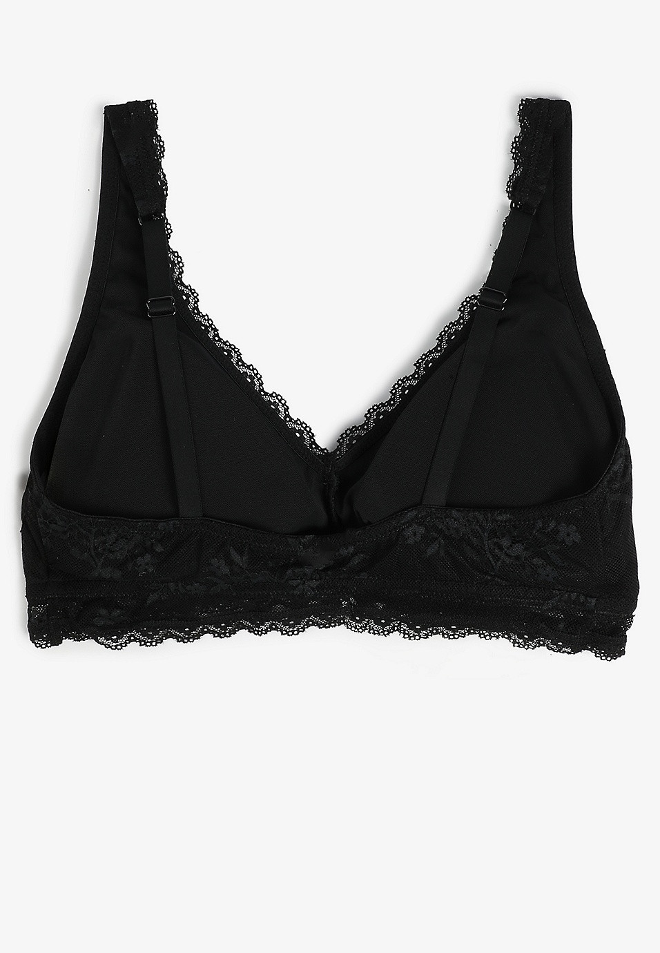 Vintage Lace Plunge Neck Floral Lace Bralette | Maurices