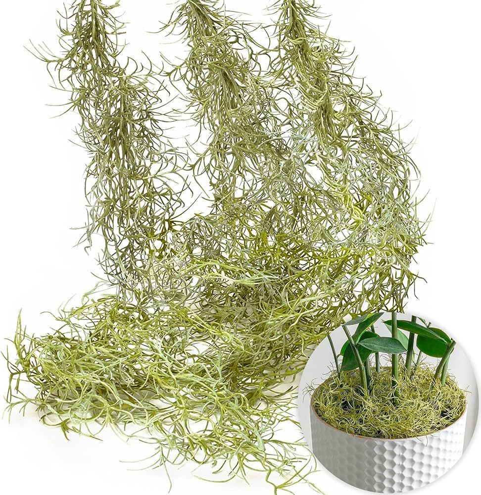 SEEKO Succulents Spanish Moss, Fake Moss for Artificial Hanging Plants - Moss for Plants - (3pck,... | Amazon (US)