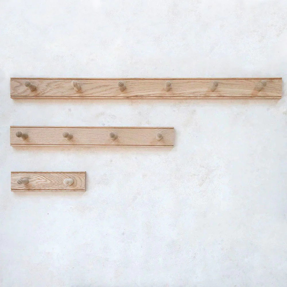 Oak Shaker Peg Rail | Roan Iris