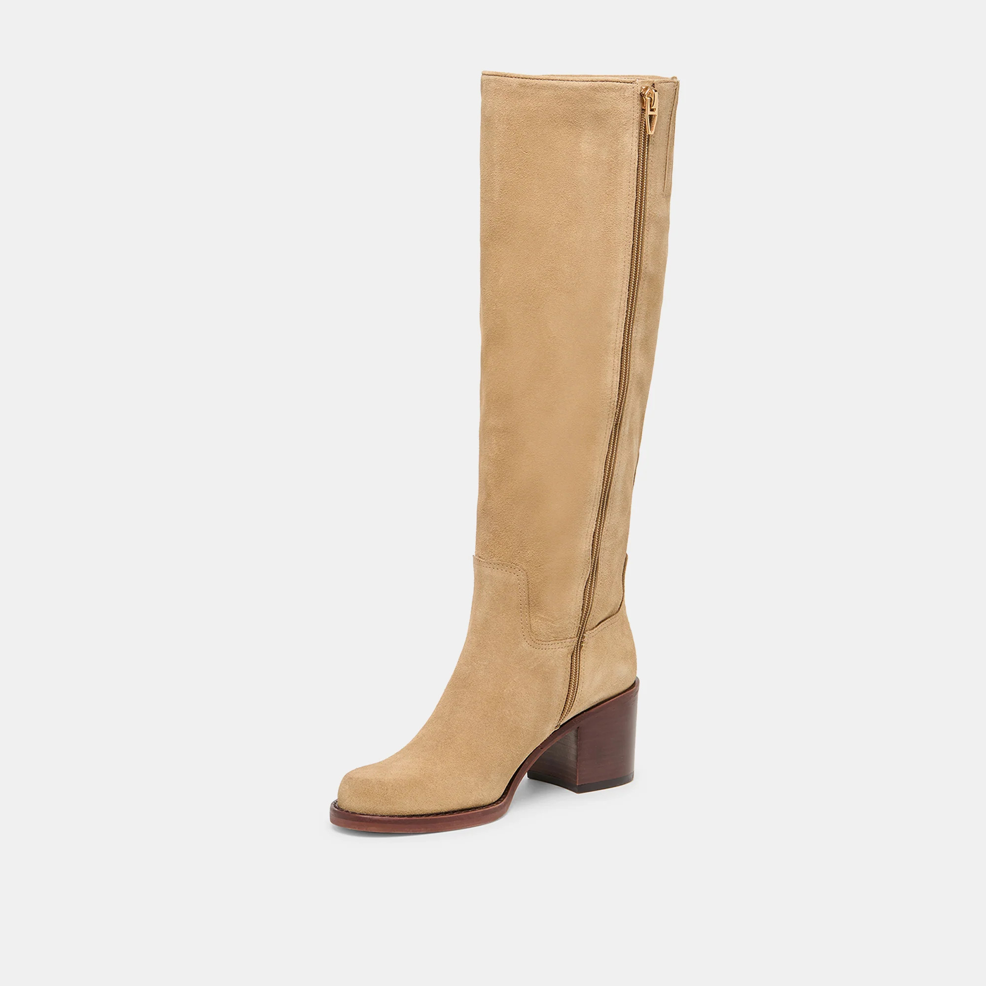 Lucyle Boots Dk Taupe Suede | DolceVita.com