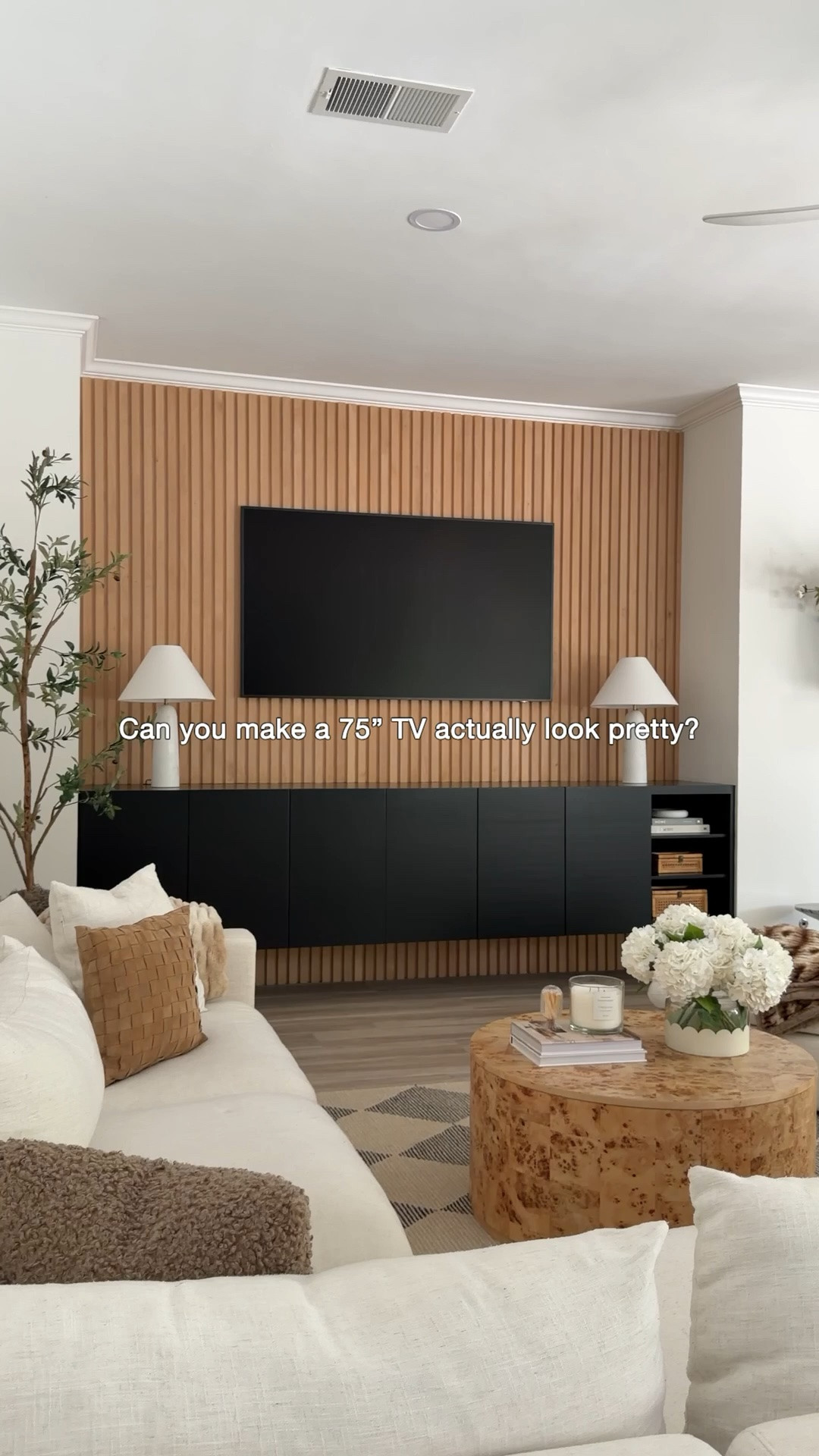 Yes—you absolutely can. 🤍 That’s exactly why I chose the Samsung Frame TV. I wanted a TV that could double as artwork instead of a giant black screen, and adding the  @DecoTVFrames frame gave it the custom, designer look I was after.

Pro tip: Turn on Art Mode, lower the brightness, and increase the warmth of your artwork. Those three settings make the biggest difference in helping it look like a real framed piece instead of a TV.