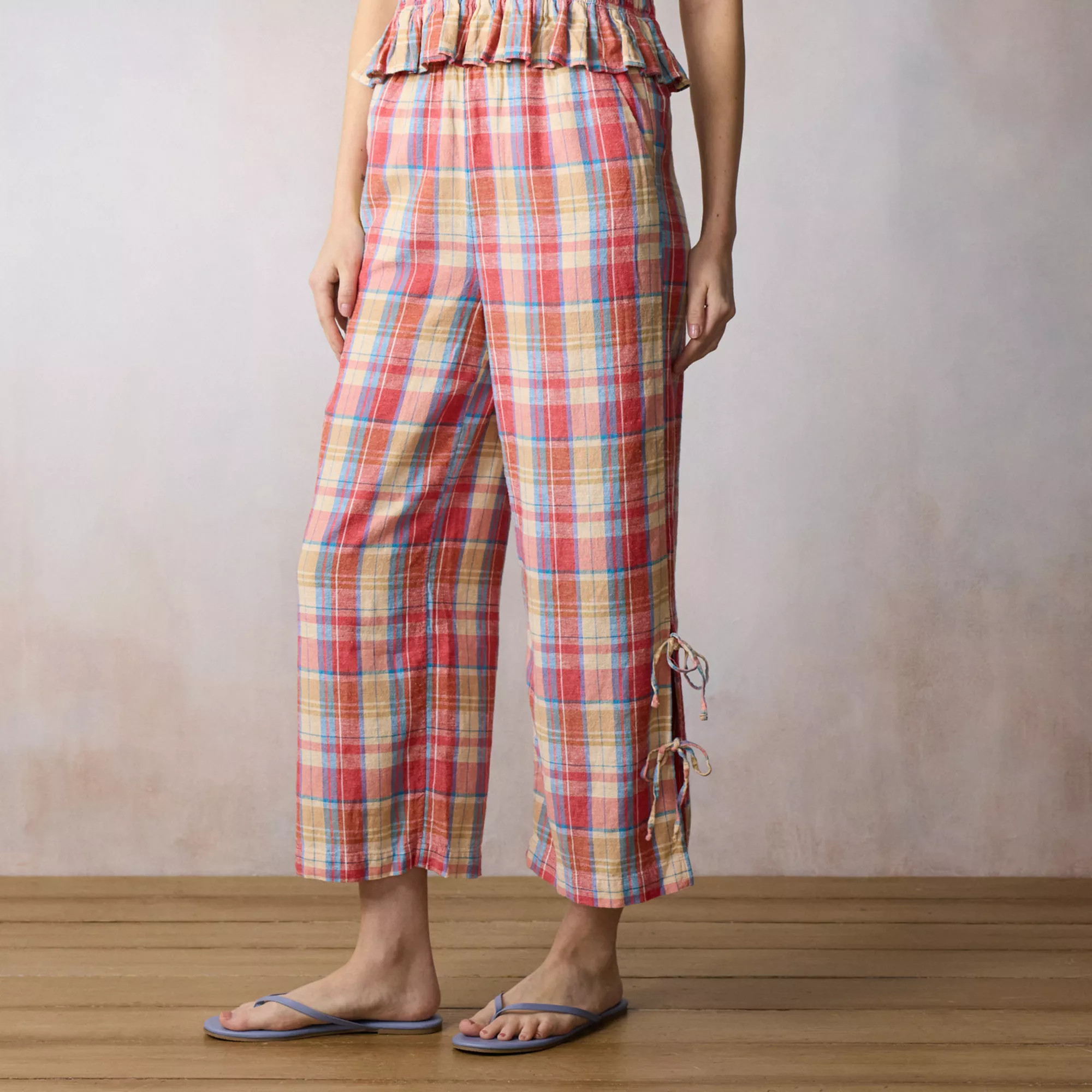 Women's LC Lauren Conrad Side Tie Wide Leg Pull On Pants | Kohl's