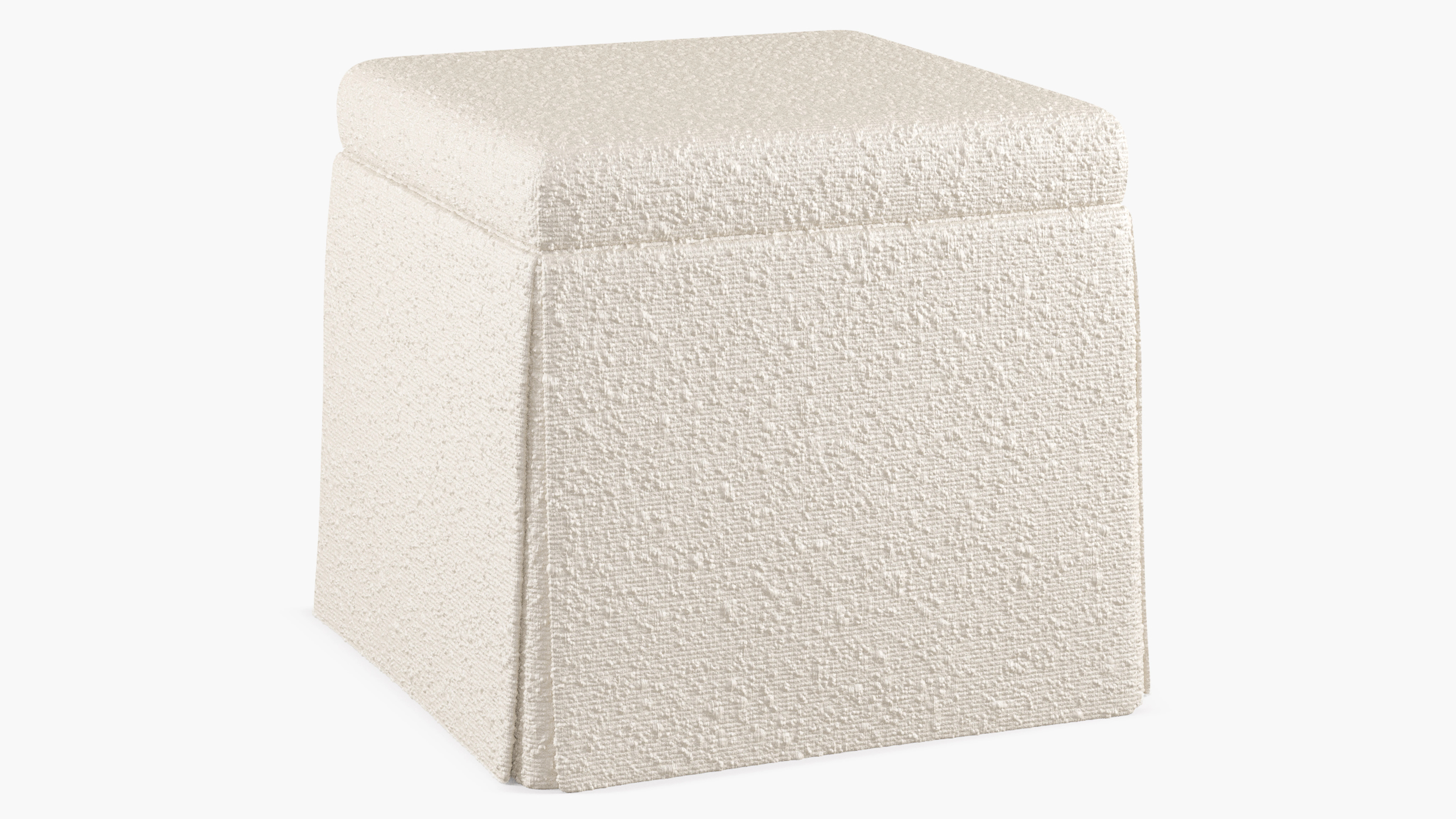 Skirted Storage Ottoman | The Inside