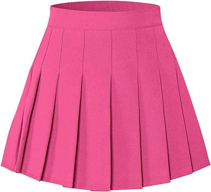 SANGTREE Girls Women's Pleated Skirt, Elastic Waist Uniform Skirt, 2 Years - US 4XL | Amazon (US)