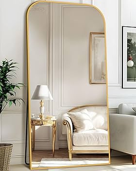 Antok Full Length Mirror, 81"x41" Floor Mirror Freestanding, Arched Floor Standing Large Mirror F... | Amazon (US)