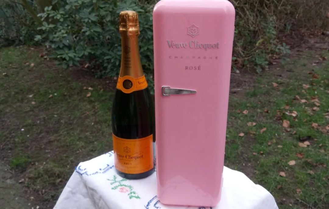 Very rare : Veuve Clicquot pink fridge box - for champagne bottle - in excellent condition | Etsy (US)