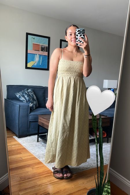 My FAVORITE summer midi dress from Madewell. It’s made with really great, medium weight cotton with a pretty jacquard detail. It has a comfortable smocked bodice to keep the girls secure and adjustable straps. It’s been so comfortable and has gotten a ton of use this summer!

#LTKstyletip #LTKSeasonal