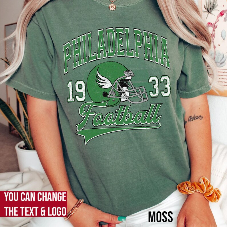 Comfort Colors Philadelphia Football Shirt, Philadelphia Football Sweatshirt, Vintage Style Phila... | Etsy (US)