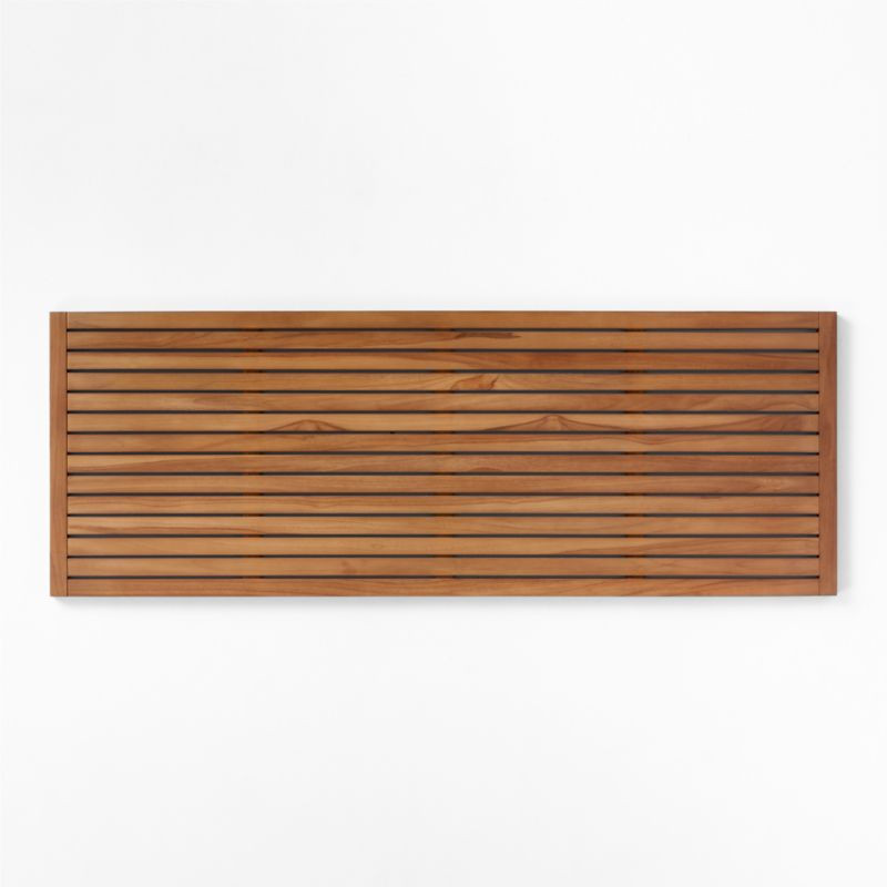 Lateral Natural Teak Bath Runner Rug 21"x60" + Reviews | CB2 | CB2