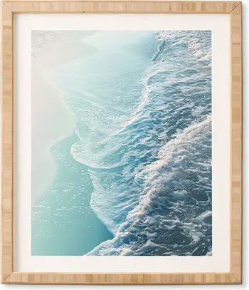 Soft Turquoise Ocean Dream Waves Framed Wall Art | Nordstrom