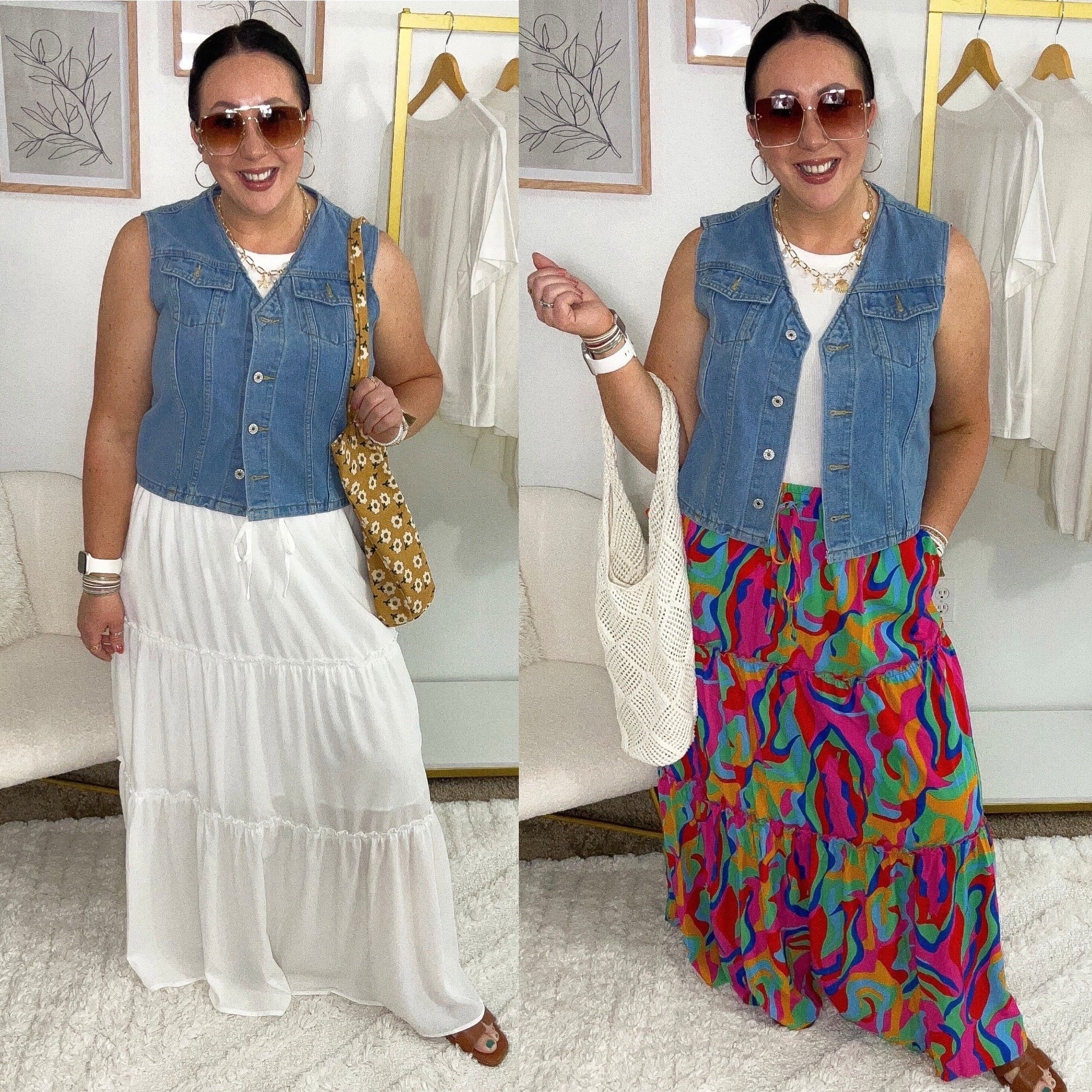 Amazon midsection friendly and curvy approved maxi skirt! It’s so good, I own 3 colors! XL. Pockets! XL denim vest. XL ribbed tank! 
All on sale! 

#LTKSaleAlert #LTKMidsize #LTKOver40