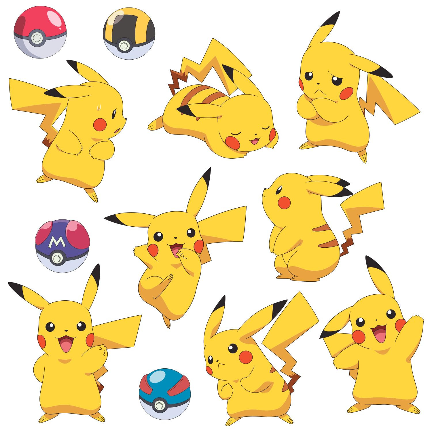 RoomMates RMK3596SCS Pokemon Pikachu Peel and Stick Wall Decals | Amazon (US)