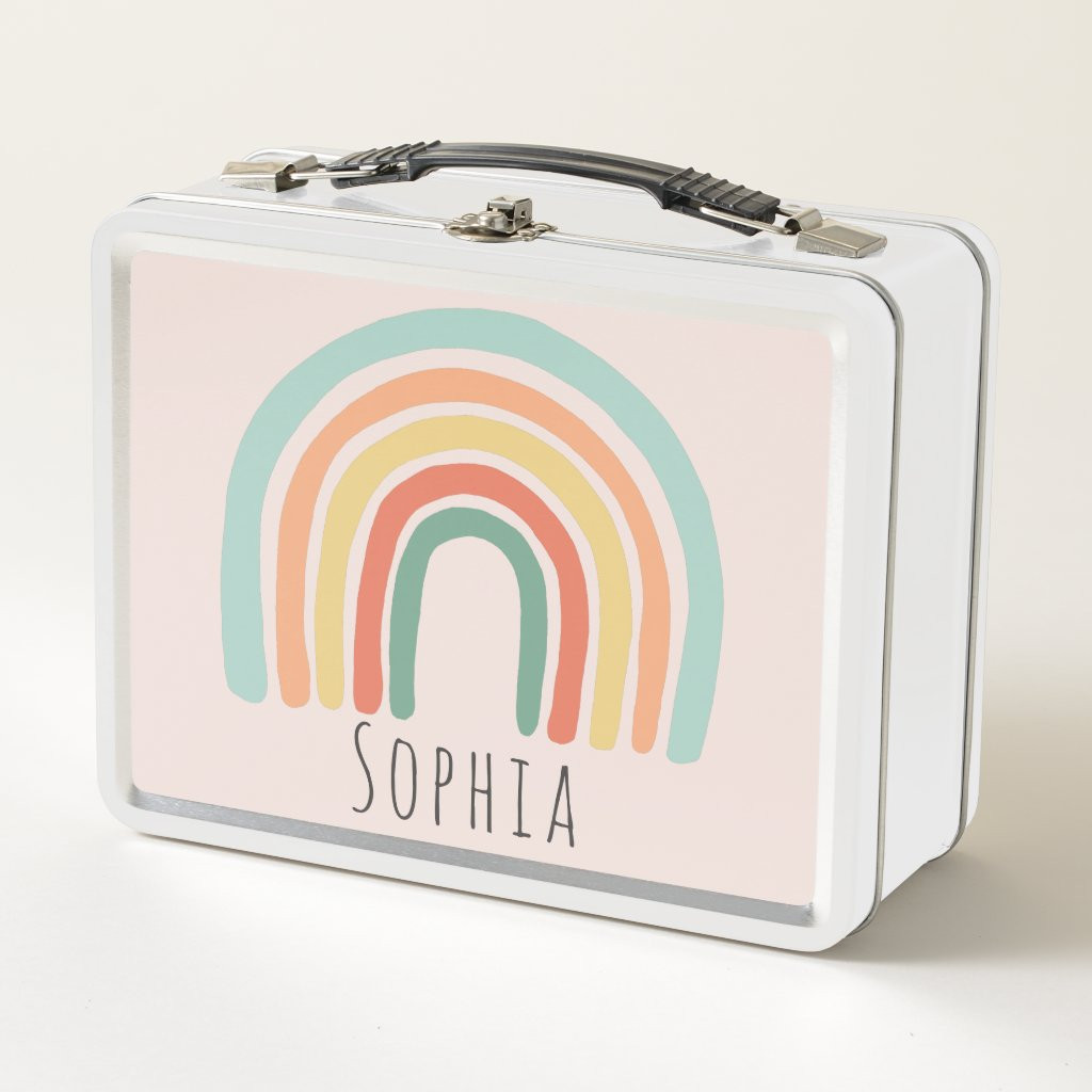 Girls Cute Boho Rainbow Kids School | Zazzle