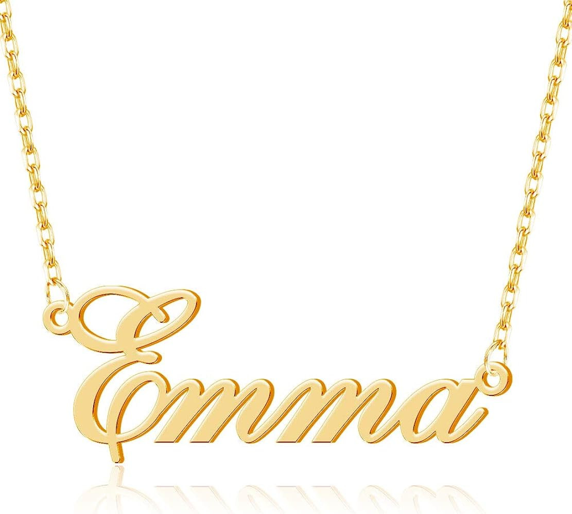 Shinelady Custom Name Necklace with Heart Personalized 18K Gold Plated Name Necklace with Birthstone Customized Necklace Gift for Women | Amazon (US)