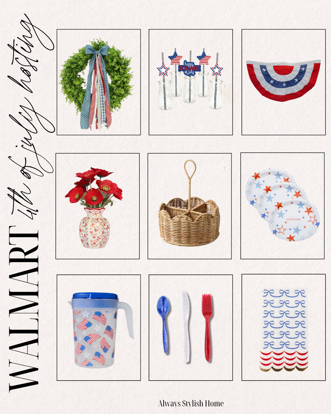 Everything you need for a festive 4th of July celebration 🇺🇸✨ From outdoor entertaining essentials to patriotic decor, serving pieces, and backyard hosting favorites, these Walmart finds make it easy to create a fun and stylish holiday setup. Perfect for BBQs, pool parties, and summer gatherings with family and friends ❤️🤍💙

#FourthOfJuly #SummerHosting #PatrioticDecor #OutdoorEntertaining #WalmartHomeFinds
 

 #LTKSeasonal #LTKHome