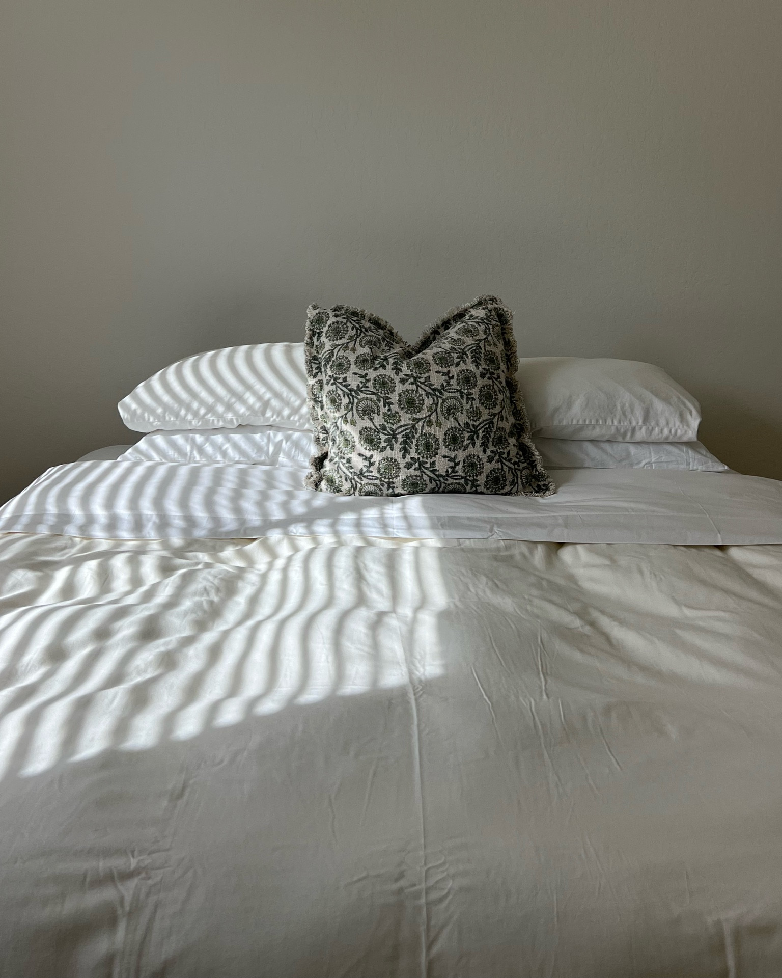 100% cotton bedding— like sleeping on a cloud  