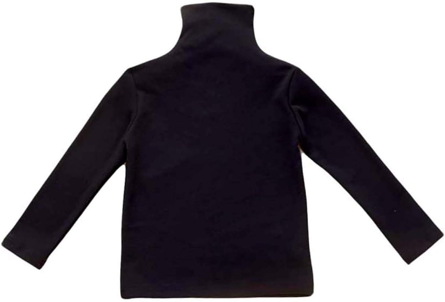 Mubineo Toddler Baby Girl Basic Plain High Neck Long Sleeve Cotton T Shirts Tee Tops | Amazon (US)