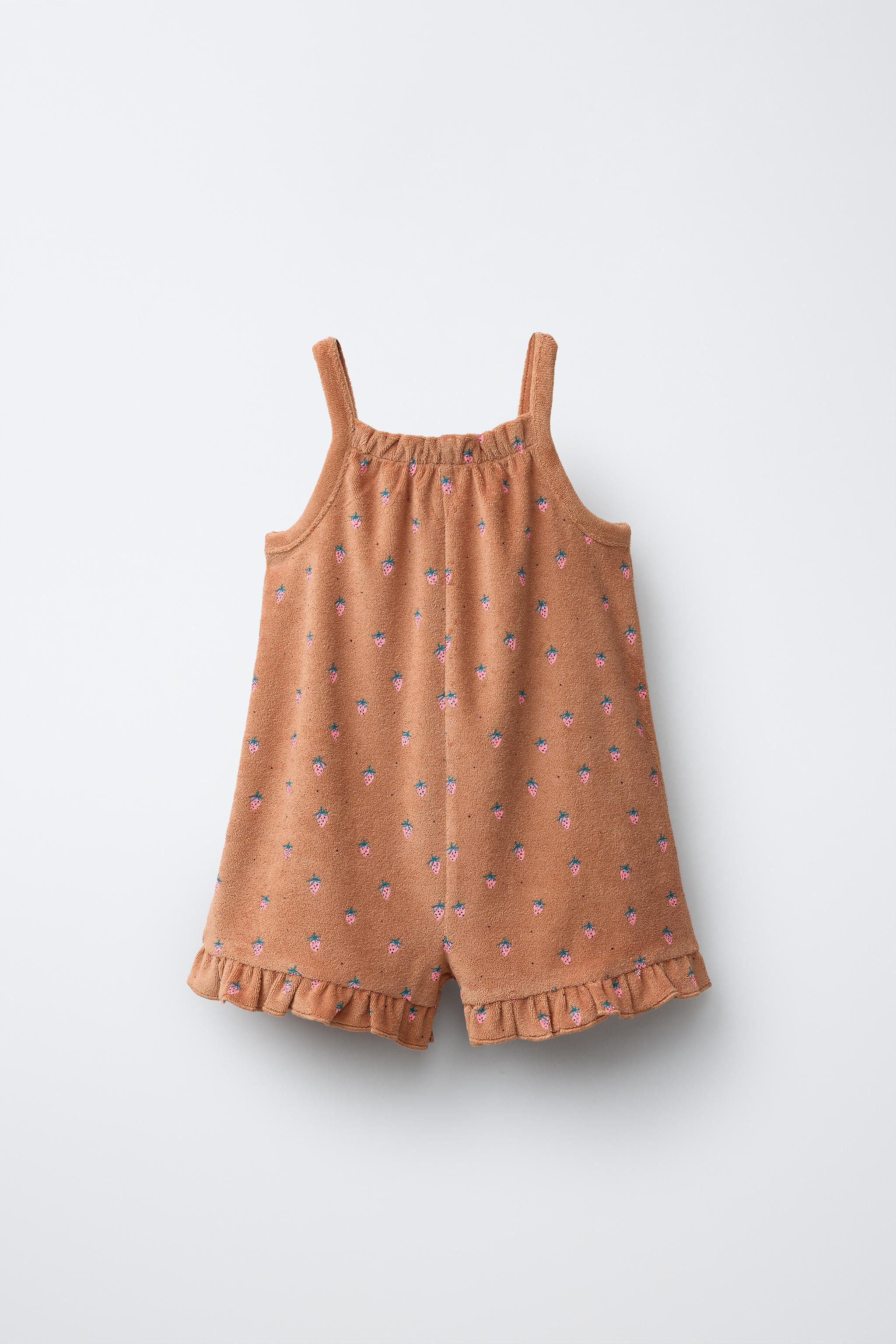 TERRYCLOTH STRAWBERRY PLAYSUIT | Zara UK