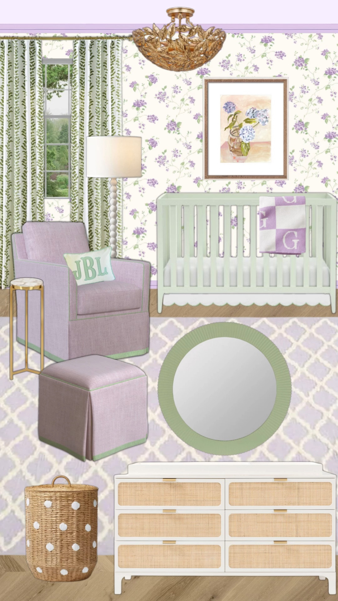 A lavender and sage nursery design! 

#LTKVideo #LTKHome #LTKStyleTip