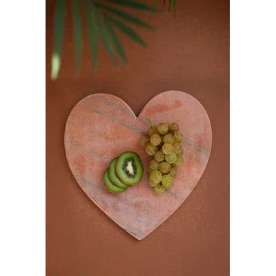 Kalalou Pink Marble Heart Cheese Board (Min 2) | Wayfair North America