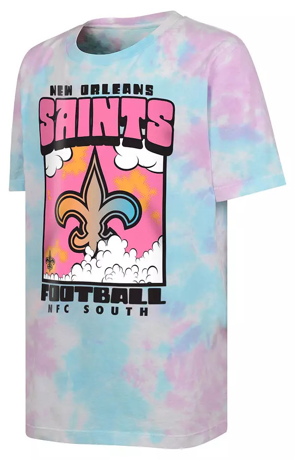 NFL Team Apparel Youth New Orleans Saints Tie Dye Multi-Color Touch the Sky T-Shirt | Dick's Sporting Goods