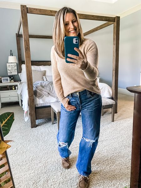 In the interest of keeping it real with my OOTDs, you get my actual outfit slippers and all.
❤️❤️
When JCF said this sweater was the softest yarn ever—this thing is like butter and the perfect top for a lazy and cold Saturday. 
You should totally grab this in multiple colors. It’s 50% off right now. 

#LTKsalealert #LTKunder50 #LTKSeasonal