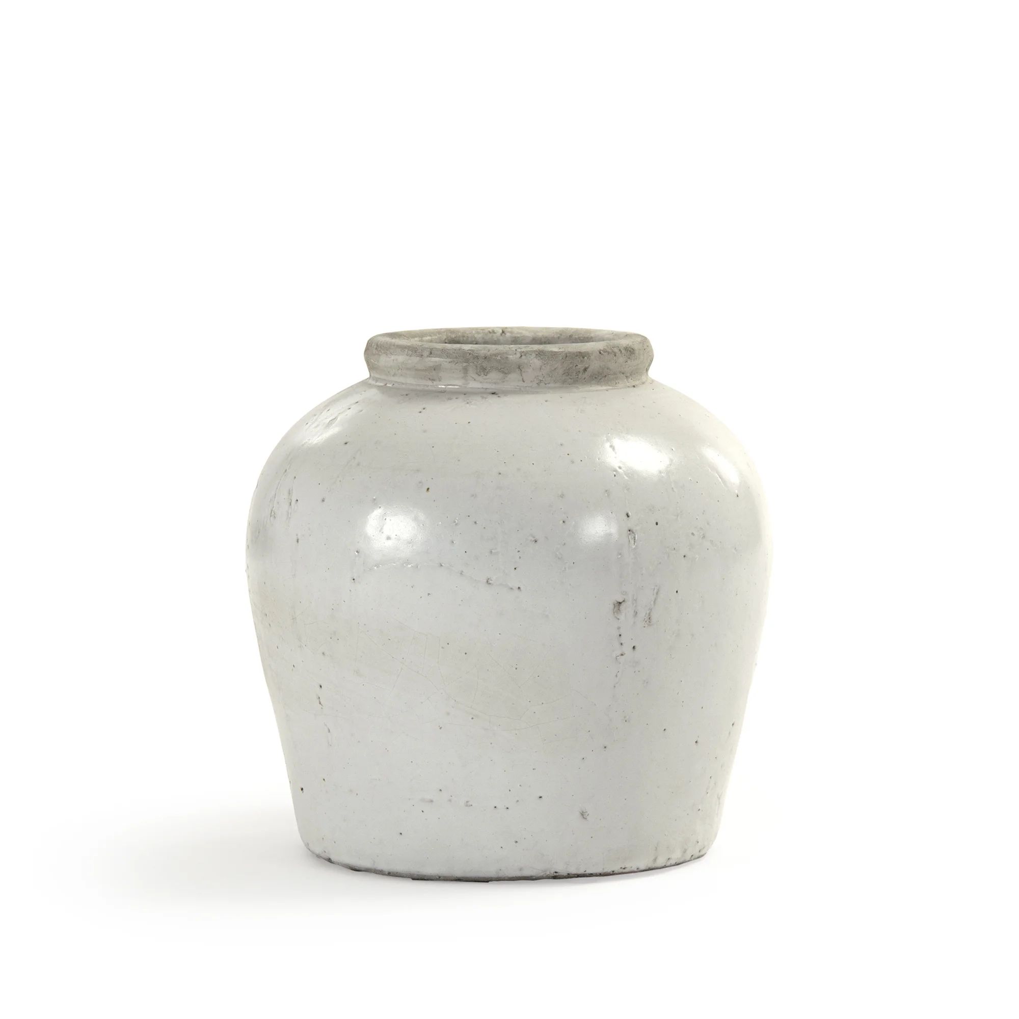 Partially Glazed Off-White Jar (4869S A25A) by Zentique | Walmart (US)