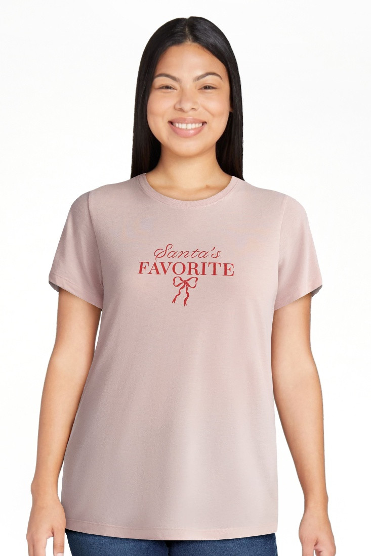 Christmas Women's Santa's Favorite Graphic Tee from Holiday Time, Sizes S-XXXL | Walmart (US)