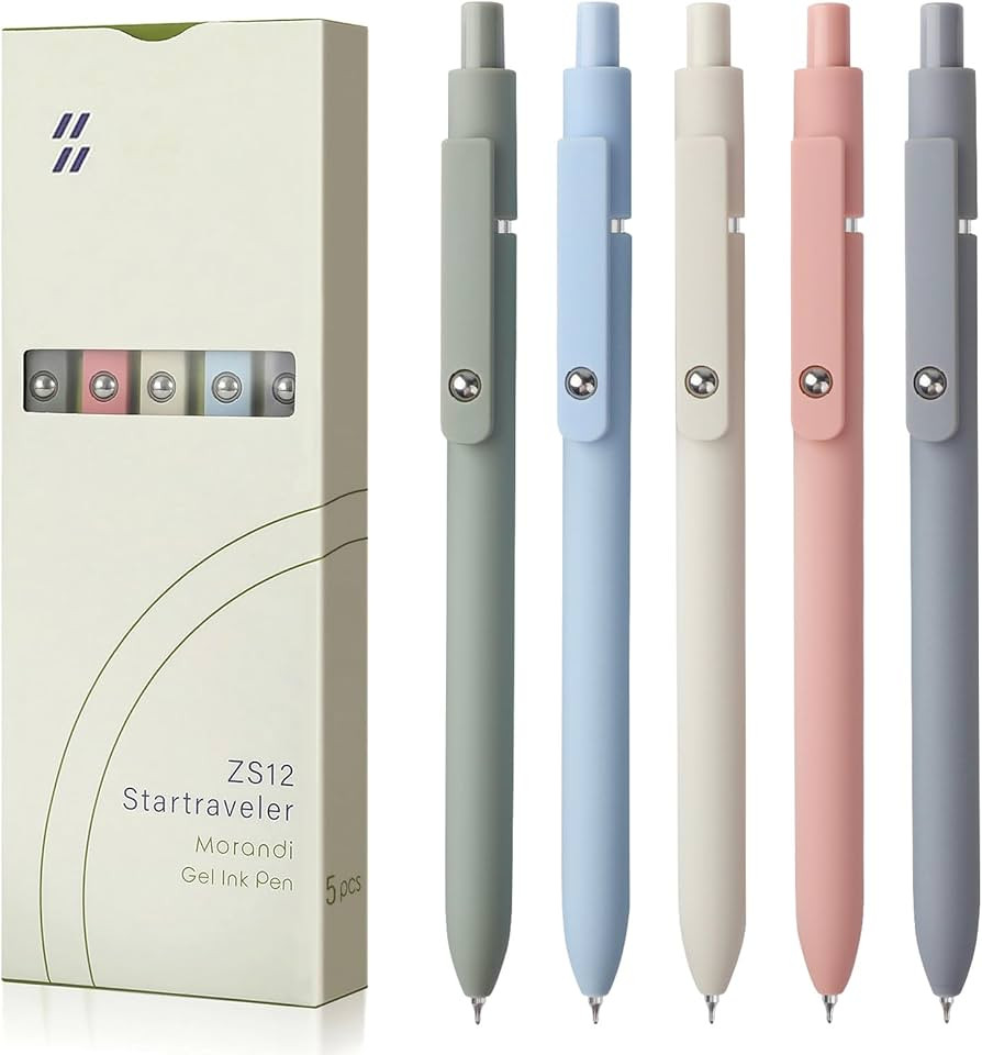 FIOVER Gel Pens, 5pcs 0.5mm Quick Dry Black Ink Pens Fine Point Smooth Writing Pen High-End Serie... | Amazon (US)