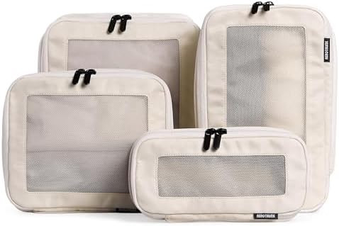 Compression Packing Cubes for Travel - Luggage Organizer Bags - Double Zipper Packing Cubes for S... | Amazon (US)