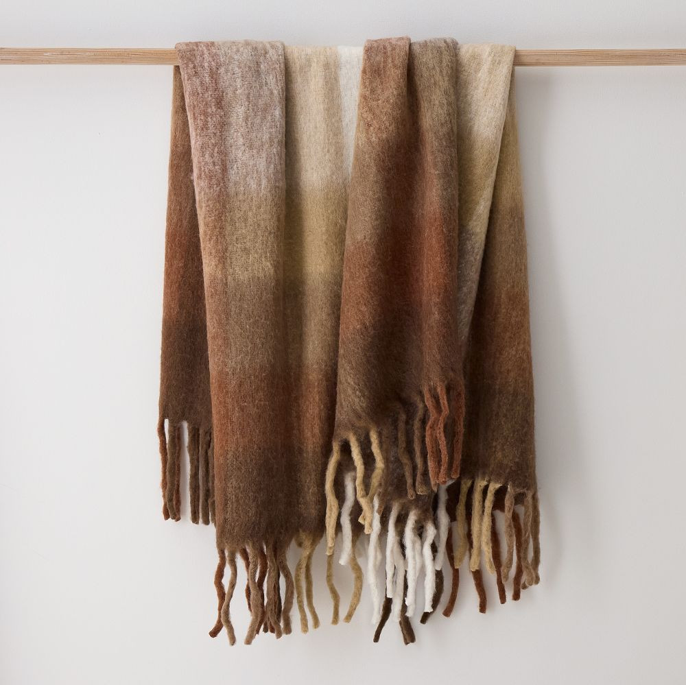 Faux Mohair Framed Ombre Throw | West Elm (US)