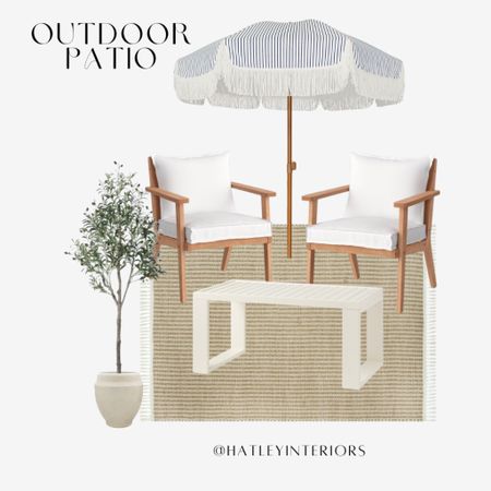 loving the beachy coastal vibes this year for outdoor furniture!! 🌊🤍

outdoor patio decor, outdoor patio furniture, outdoor lounge chairs, backyard furniture, outdoor umbrella, outdoor chairs, outdoor rug, outdoor coffee table, faux olive tree, oversized large planter 

#LTKunder100 #LTKhome #LTKsalealert