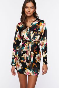 Floral Print Satin Mini Dress | Forever 21 | Forever 21 (US)