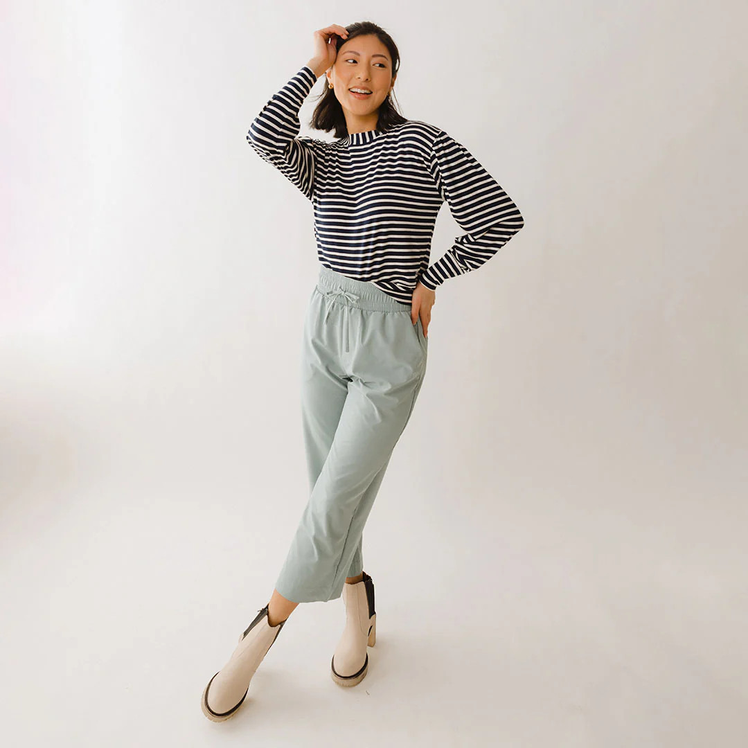 Audrey Wide Leg Pants, Sea Breeze | Albion Fit