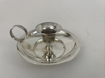 Vtg Silverplated Chamber Stick Chamberstick Candle Holder | eBay US
