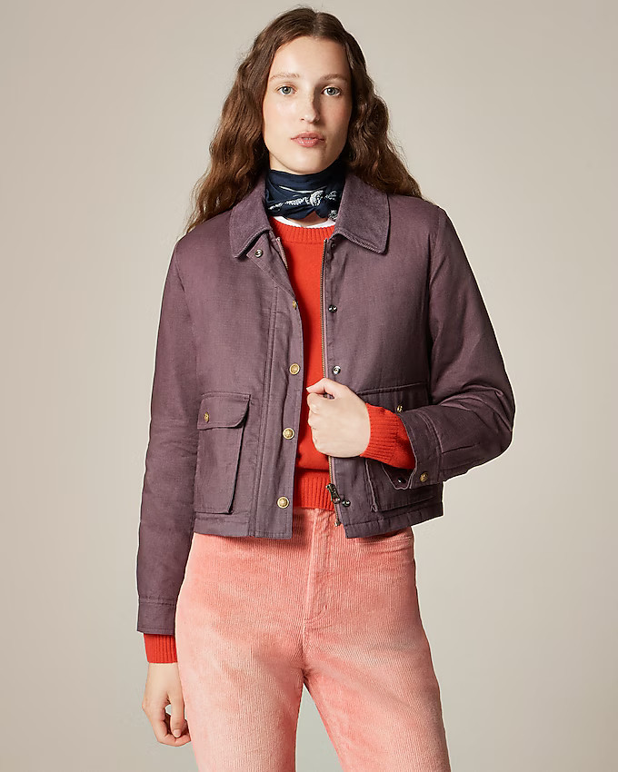 Cropped Barn Jacket™ in ripstop cotton | J. Crew US